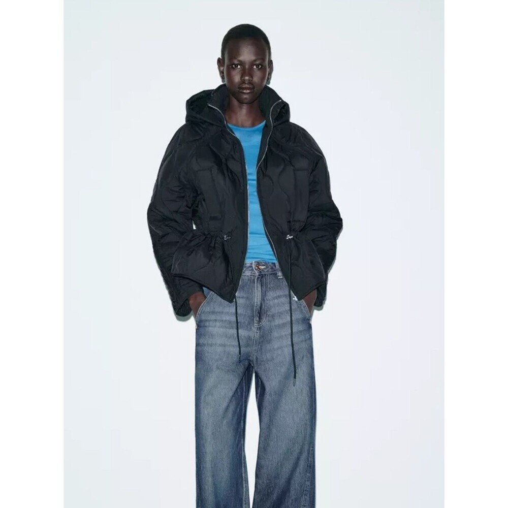 ZARA HOODED PUFFER JACKET - Picture 3 of 12